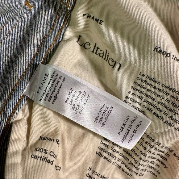 NWOT FRAME Denim ‘Le Italien True Straight Leg Jeans’ in “Vintage Blue” Size 23 - Picture 11 of 16